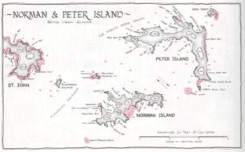 Карта острова Сундук мертвеца
